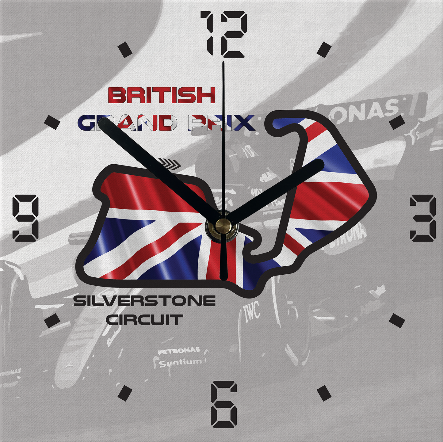 Formula 1 Circuit Canvas Wall Clocks - GREAT BRITAIN