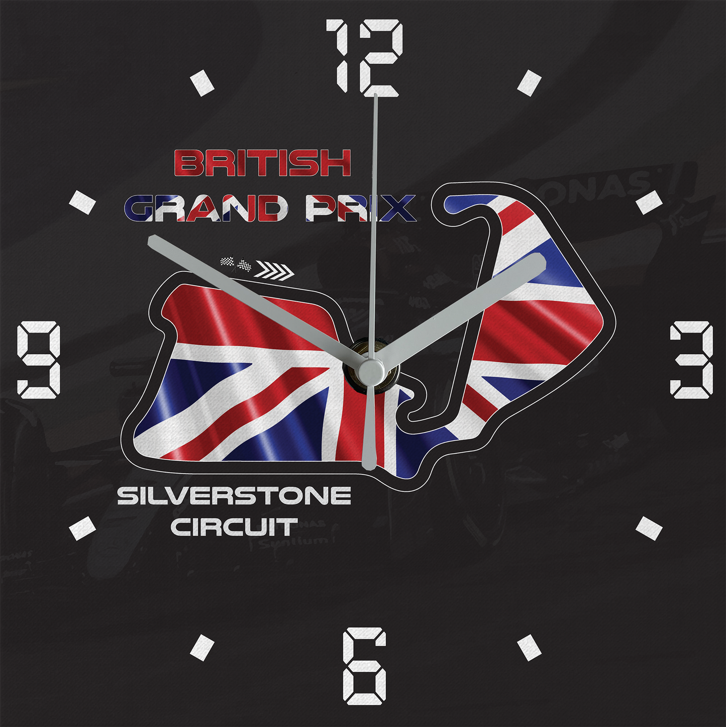 Formula 1 Circuit Canvas Wall Clocks - GREAT BRITAIN