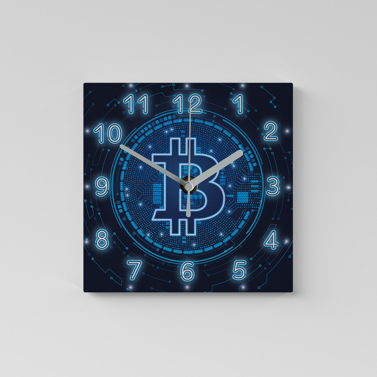 Cryptocurrency Wall Clock - BITCOIN NEON