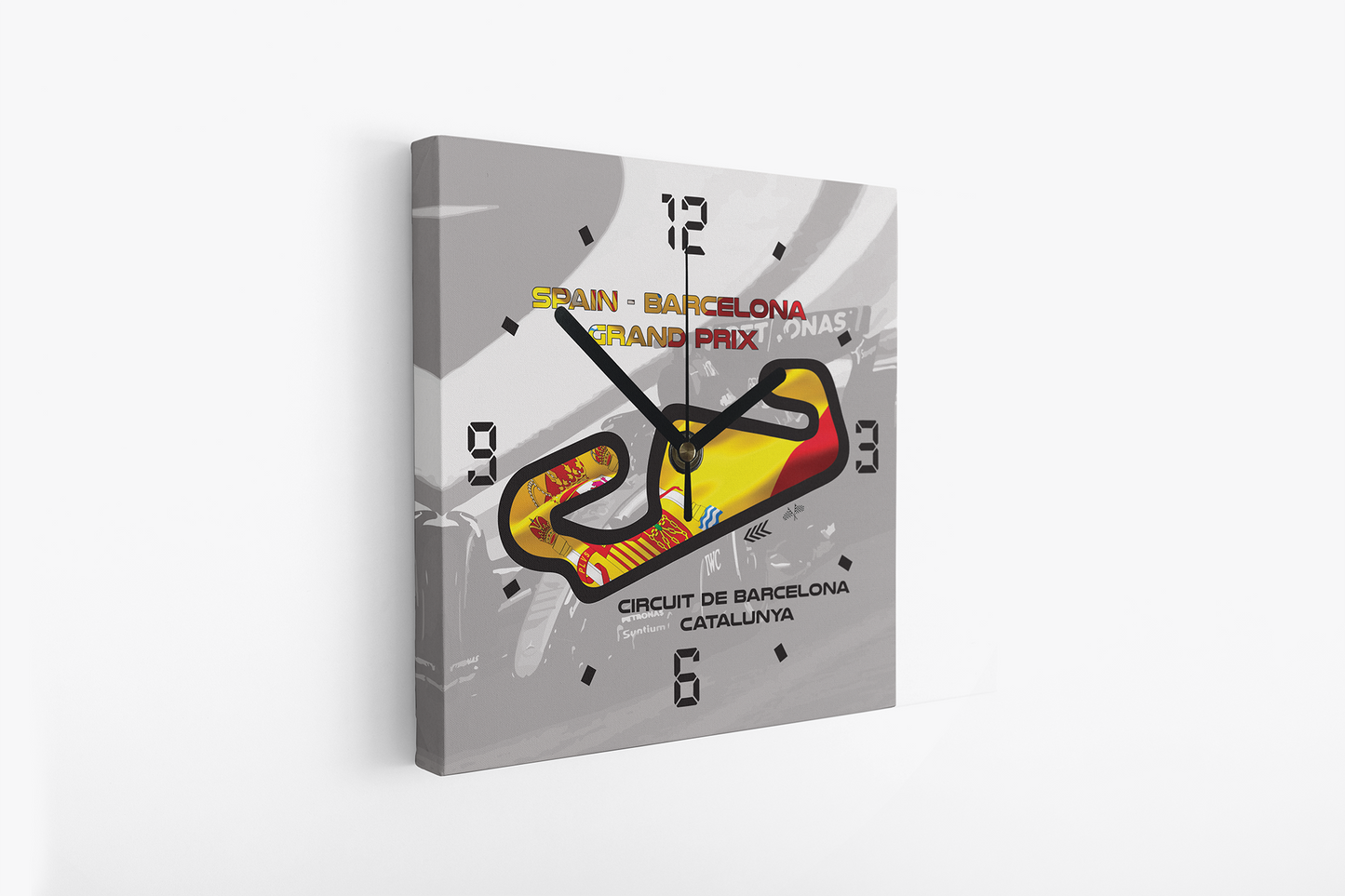 Formula 1 Circuit Canvas Wall Clocks - SPAIN