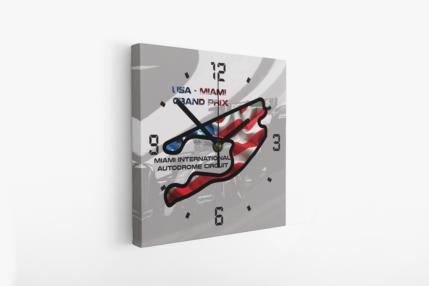 Formula 1 Circuit Canvas Wall Clocks - USA