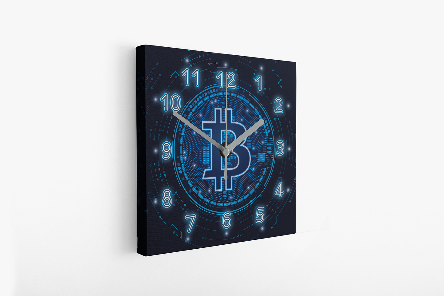 Cryptocurrency Wall Clock - BITCOIN NEON