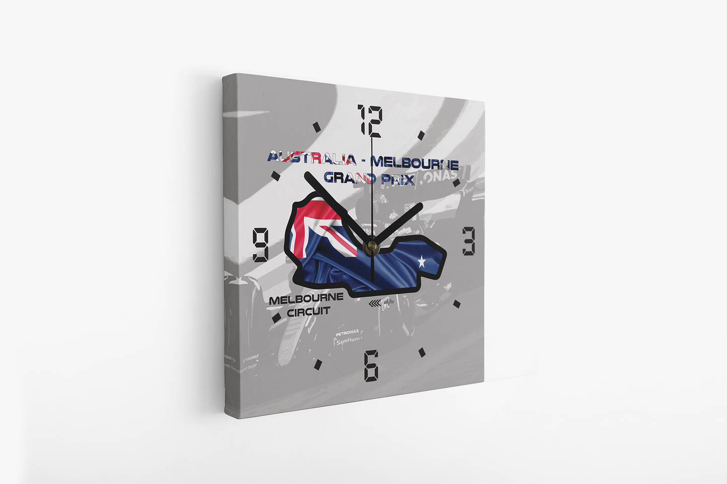 Formula 1 Circuit Canvas Wall Clocks - MELBOURNE