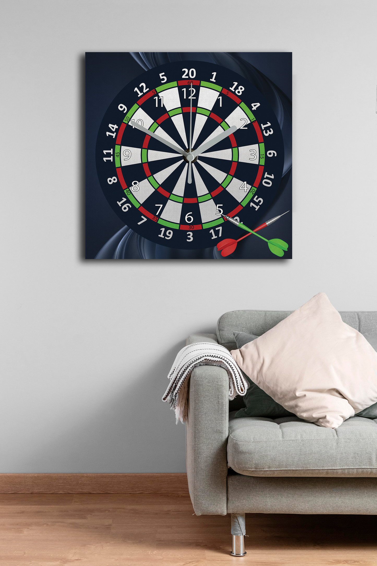 Dartboard - Canvas Wall Clock