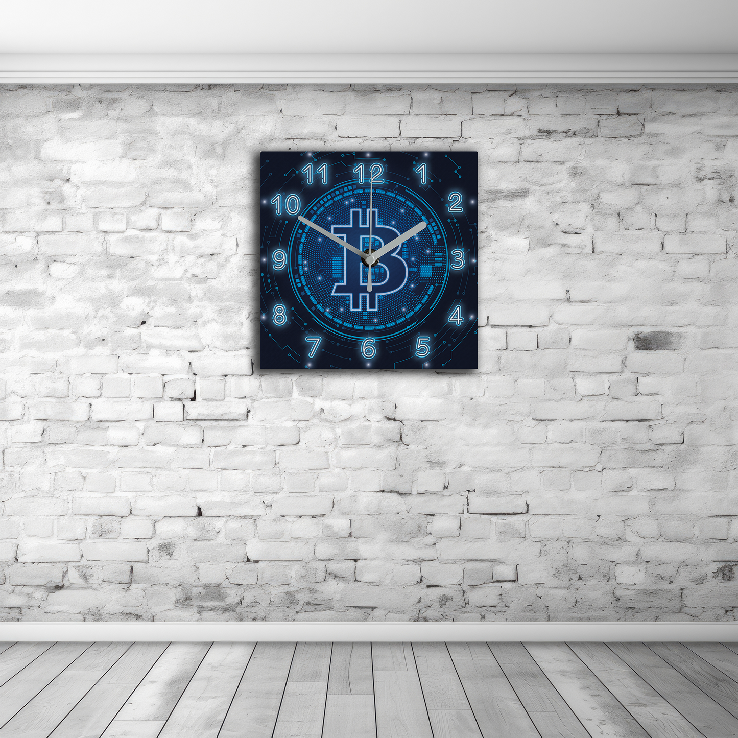 Cryptocurrency Wall Clock - BITCOIN NEON