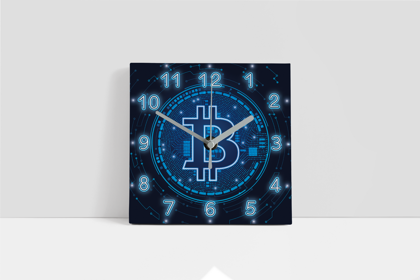 Cryptocurrency Wall Clock - BITCOIN NEON