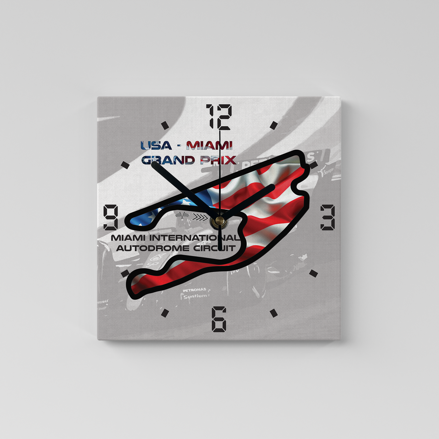 Formula 1 Circuit Canvas Wall Clocks - USA
