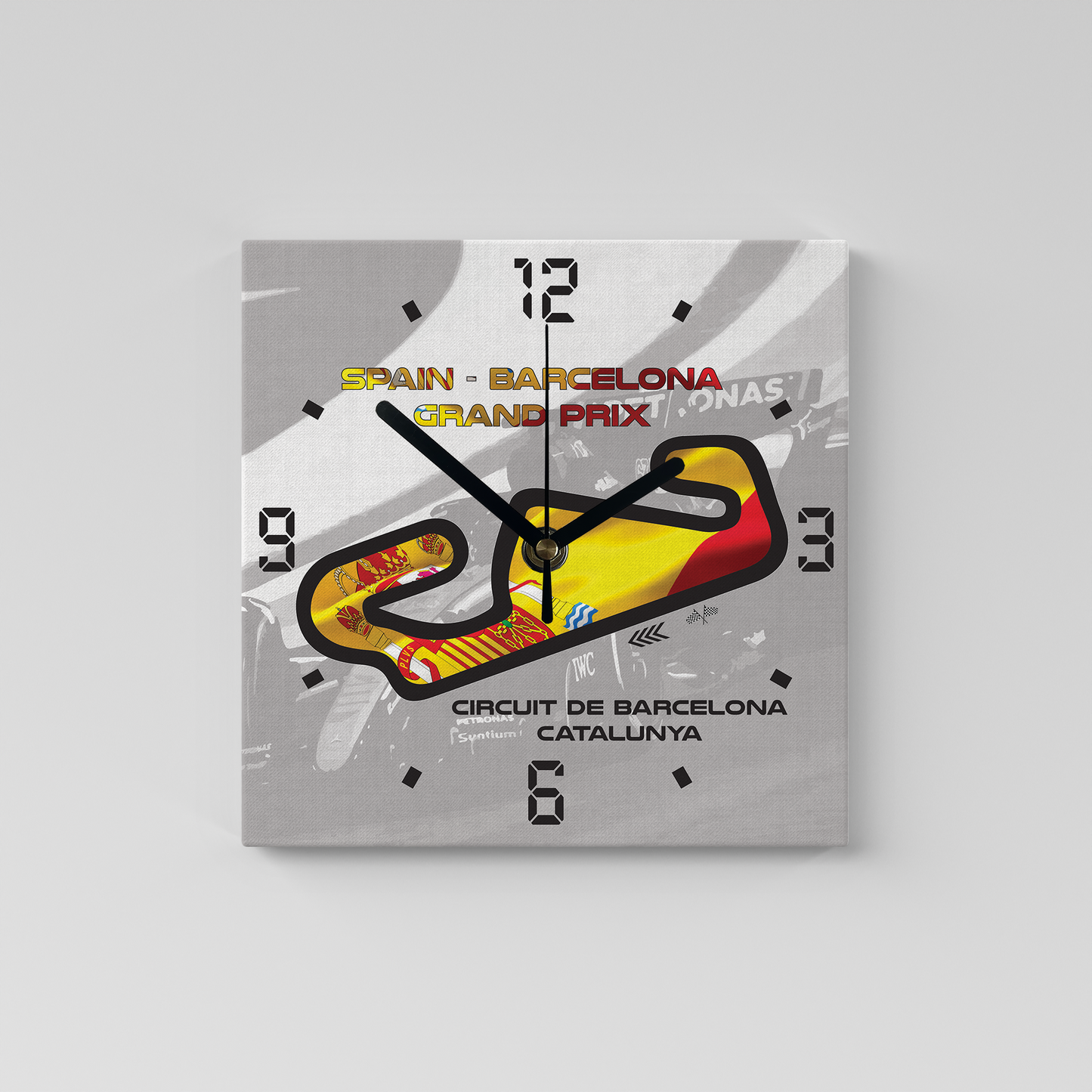 Formula 1 Circuit Canvas Wall Clocks - SPAIN