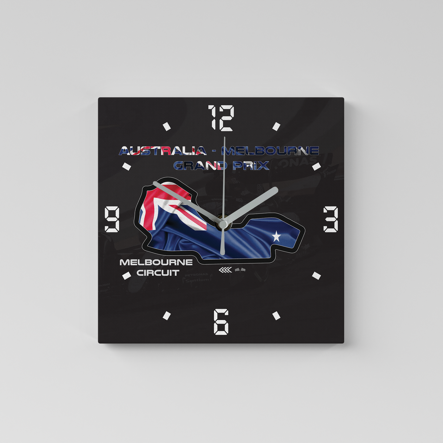 Formula 1 Circuit Canvas Wall Clocks - MELBOURNE