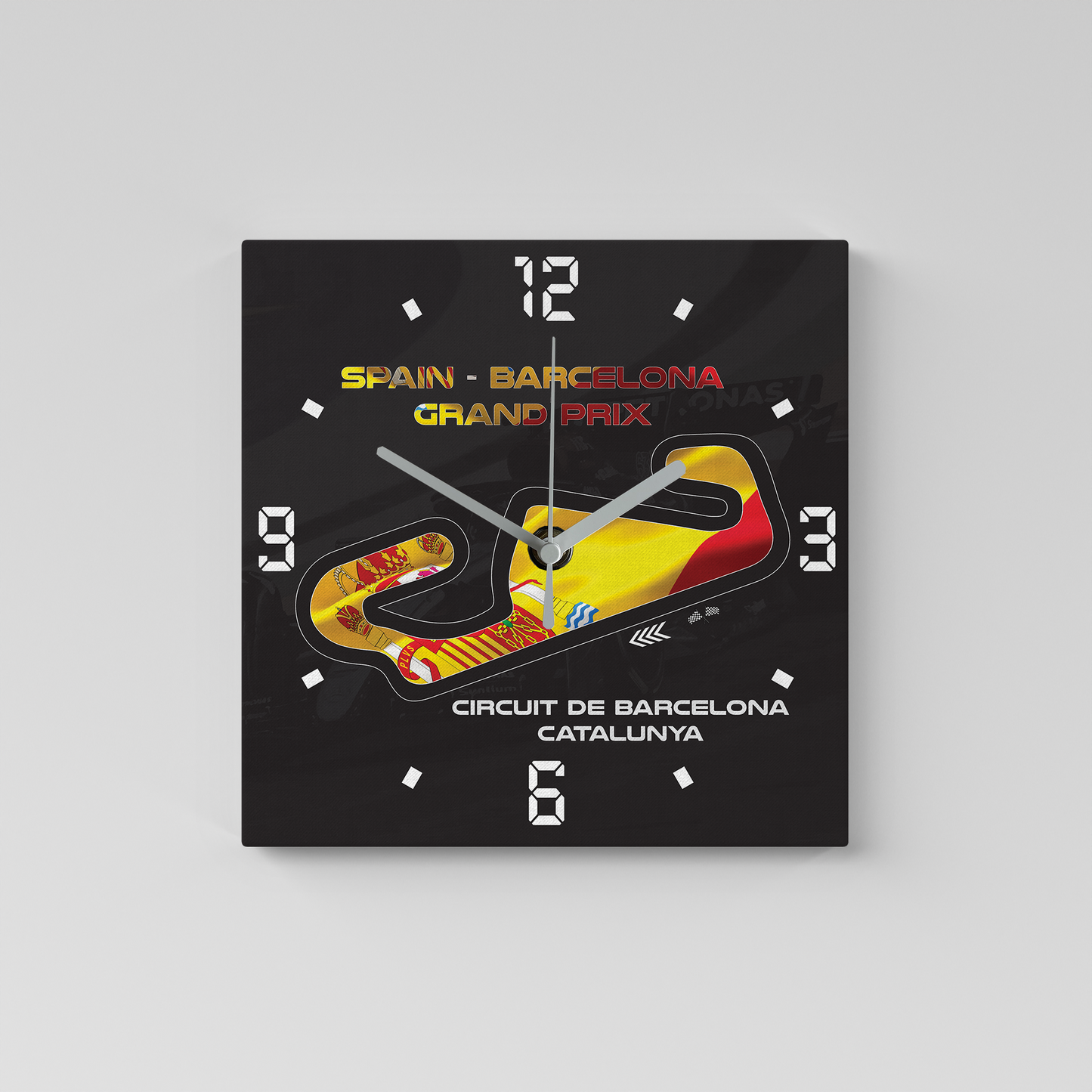 Formula 1 Circuit Canvas Wall Clocks - SPAIN