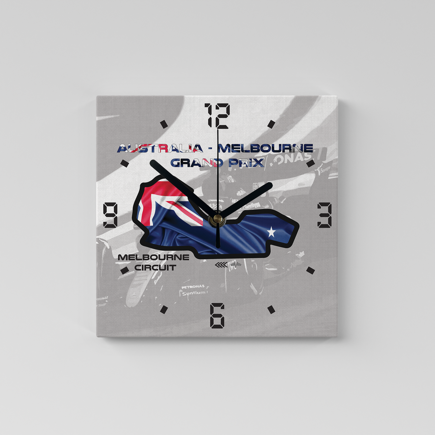 Formula 1 Circuit Canvas Wall Clocks - MELBOURNE