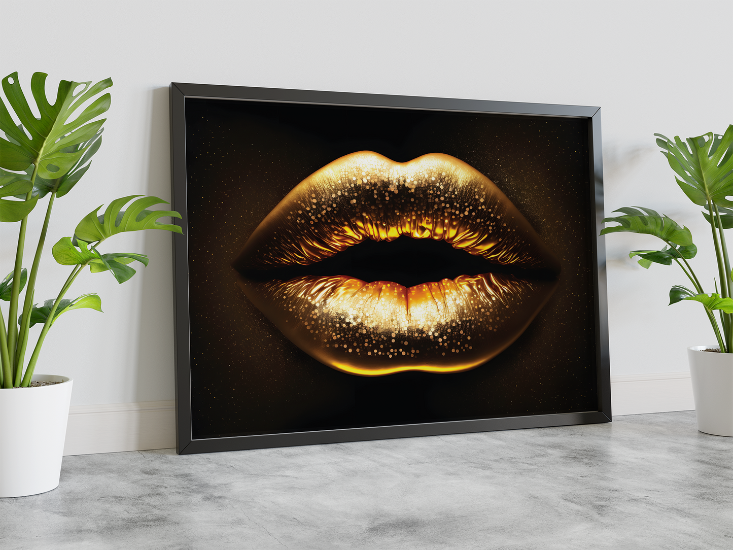 Wall Art Print - GOLDEN LIPS