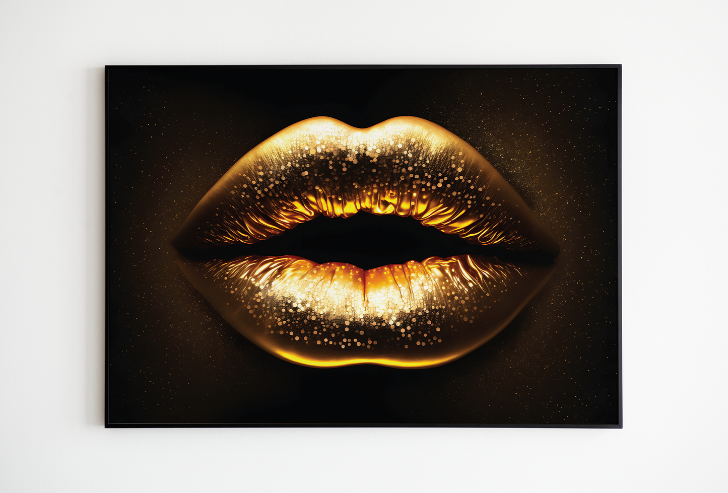 Wall Art Print - GOLDEN LIPS