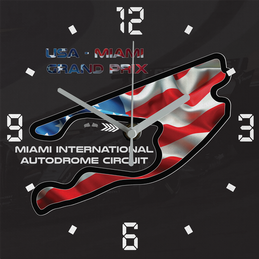 Formula 1 Circuit Canvas Wall Clocks - USA