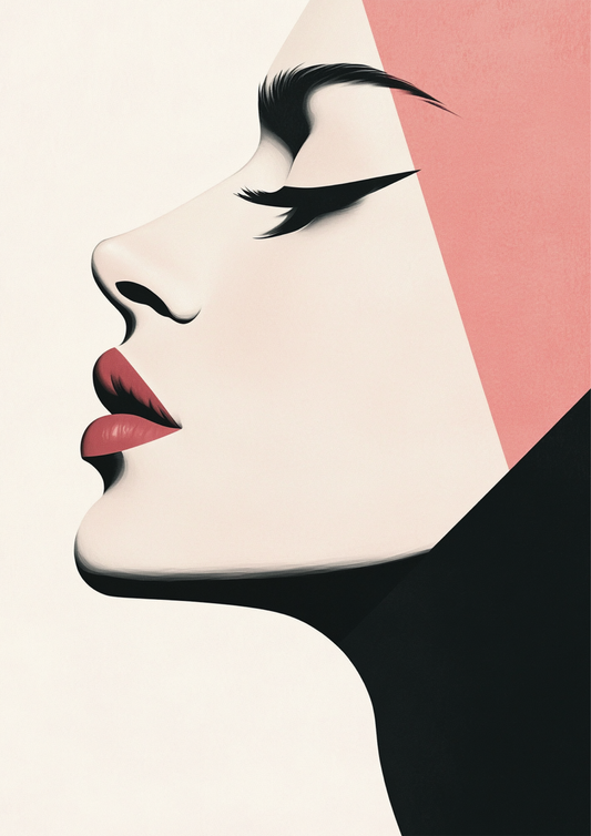 Wall Art Print - WOMAN PROFILE PORTRAIT