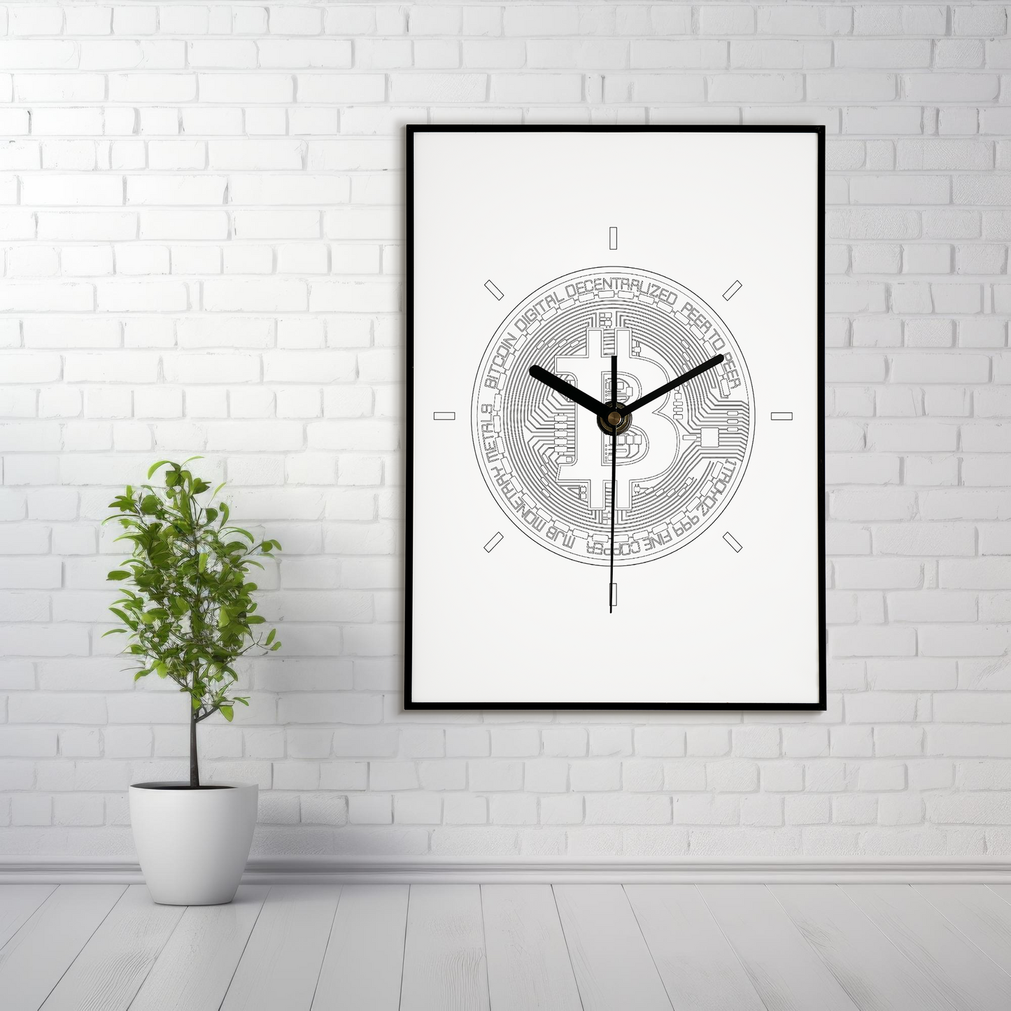 Cryptocurrency Wall Clock - BITCOIN