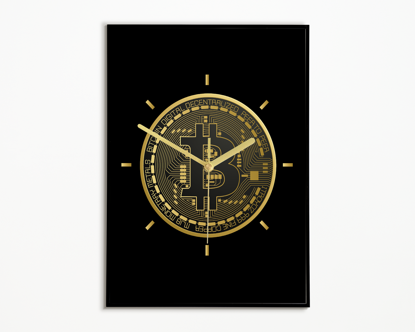 Cryptocurrency Wall Clock - BITCOIN