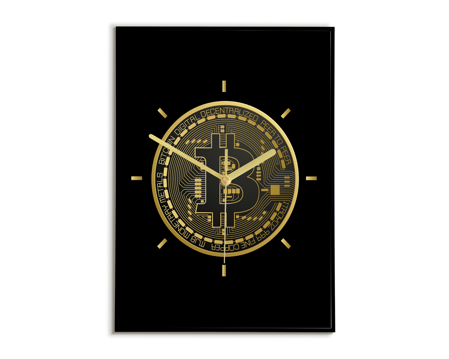 Cryptocurrency Wall Clock - BITCOIN