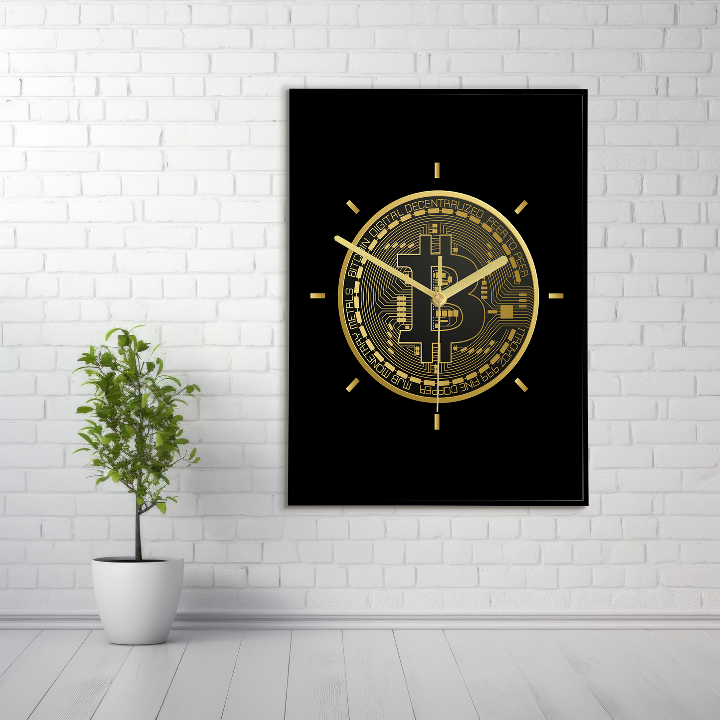 Cryptocurrency Wall Clock - BITCOIN