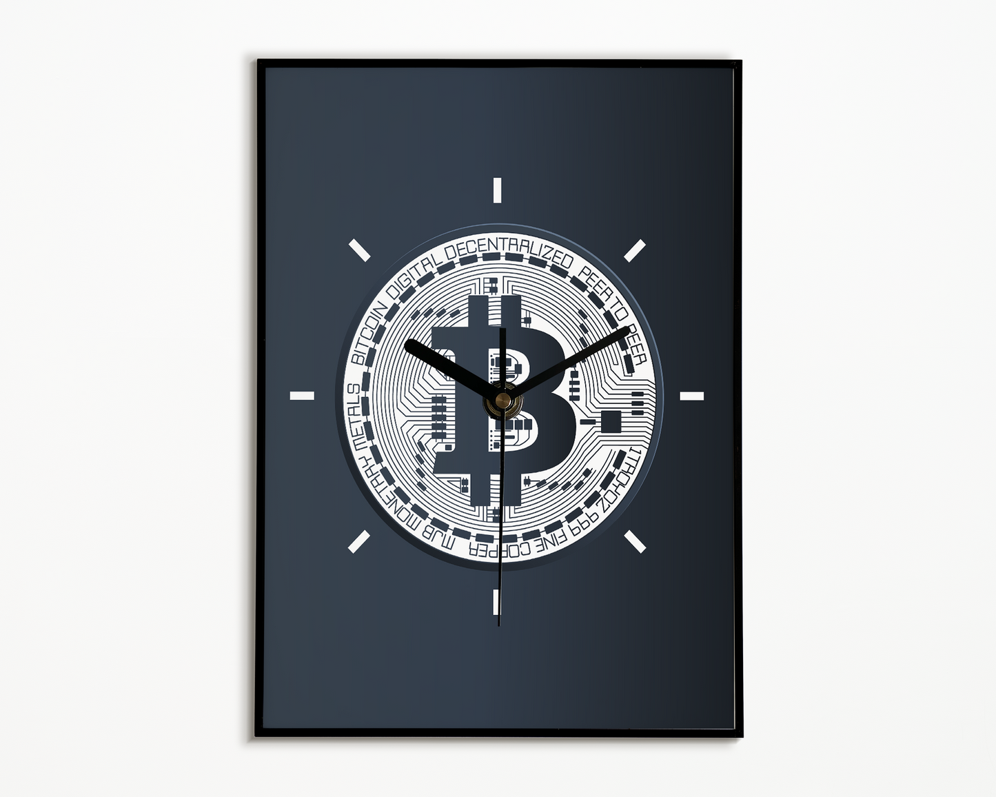 Cryptocurrency Wall Clock - BITCOIN