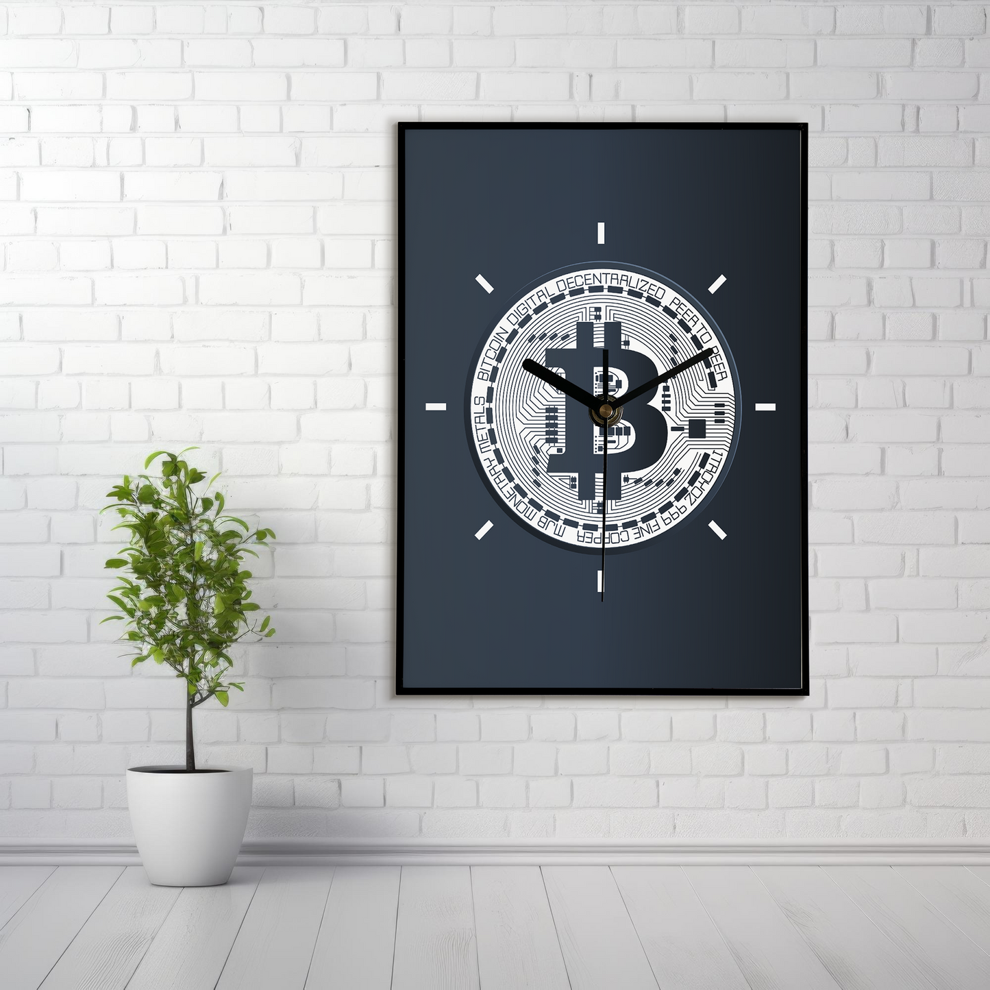 Cryptocurrency Wall Clock - BITCOIN