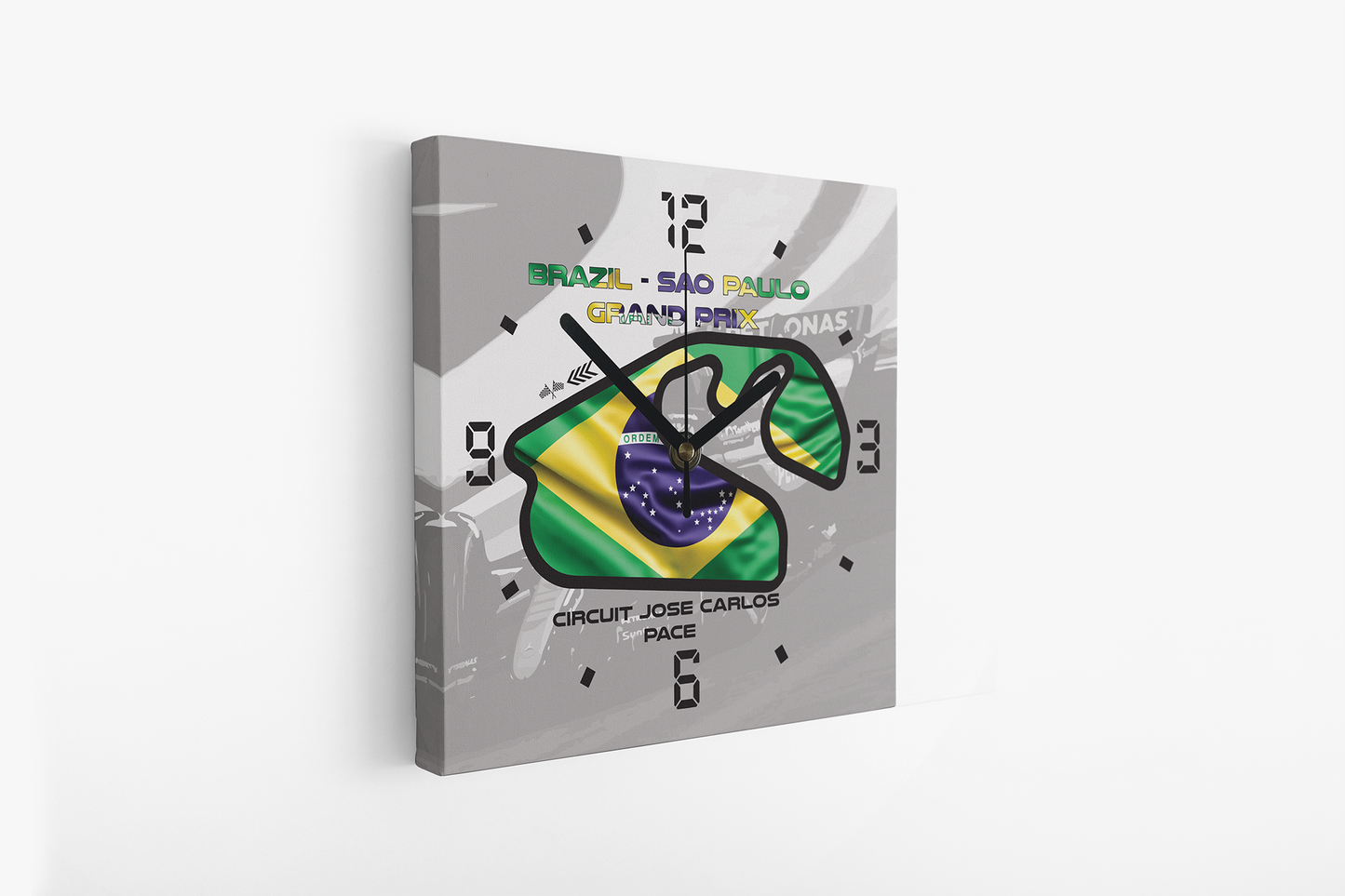 Formula 1 Circuit Canvas Wall Clocks - SAO PAULO