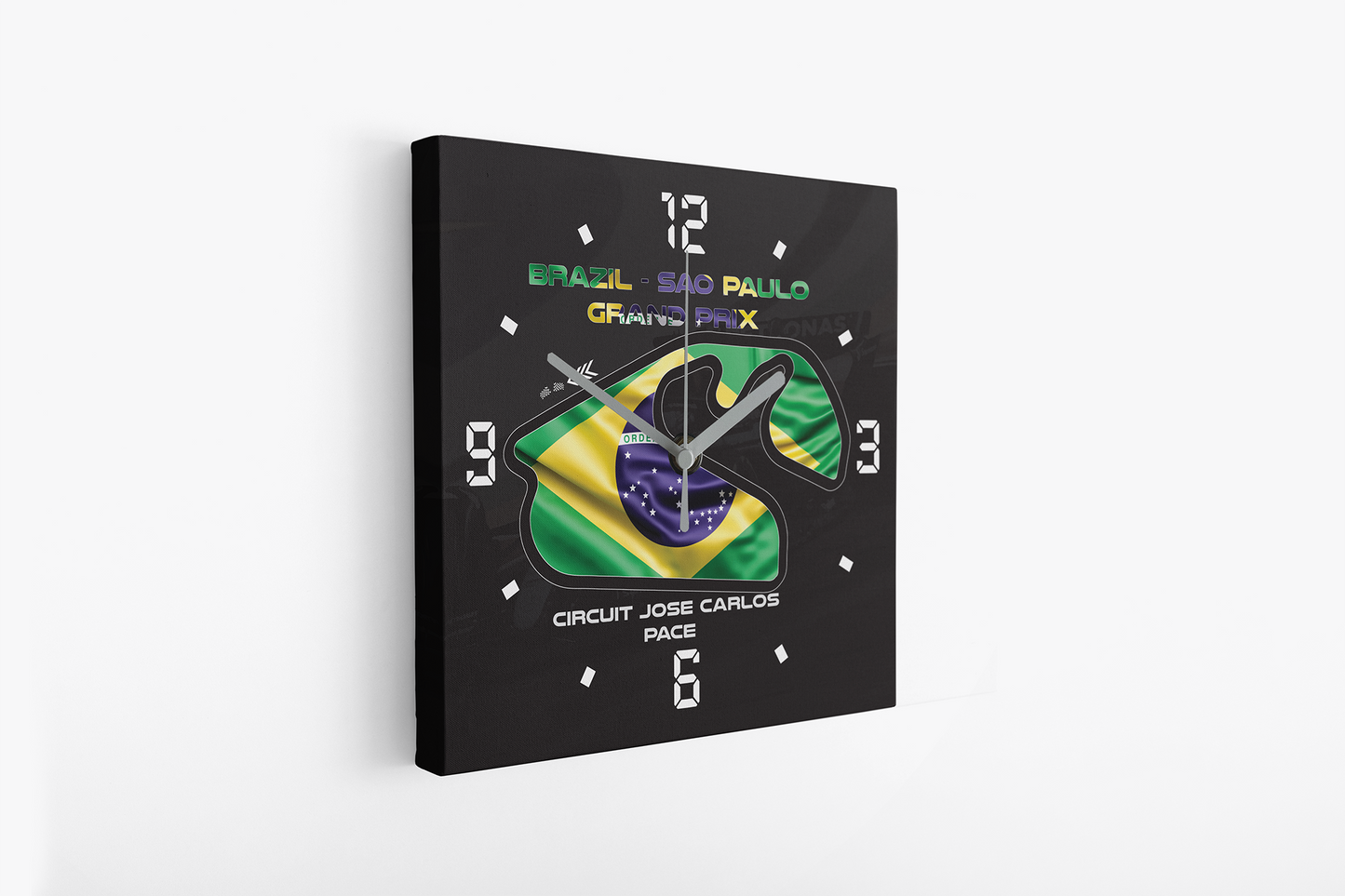 Formula 1 Circuit Canvas Wall Clocks - SAO PAULO