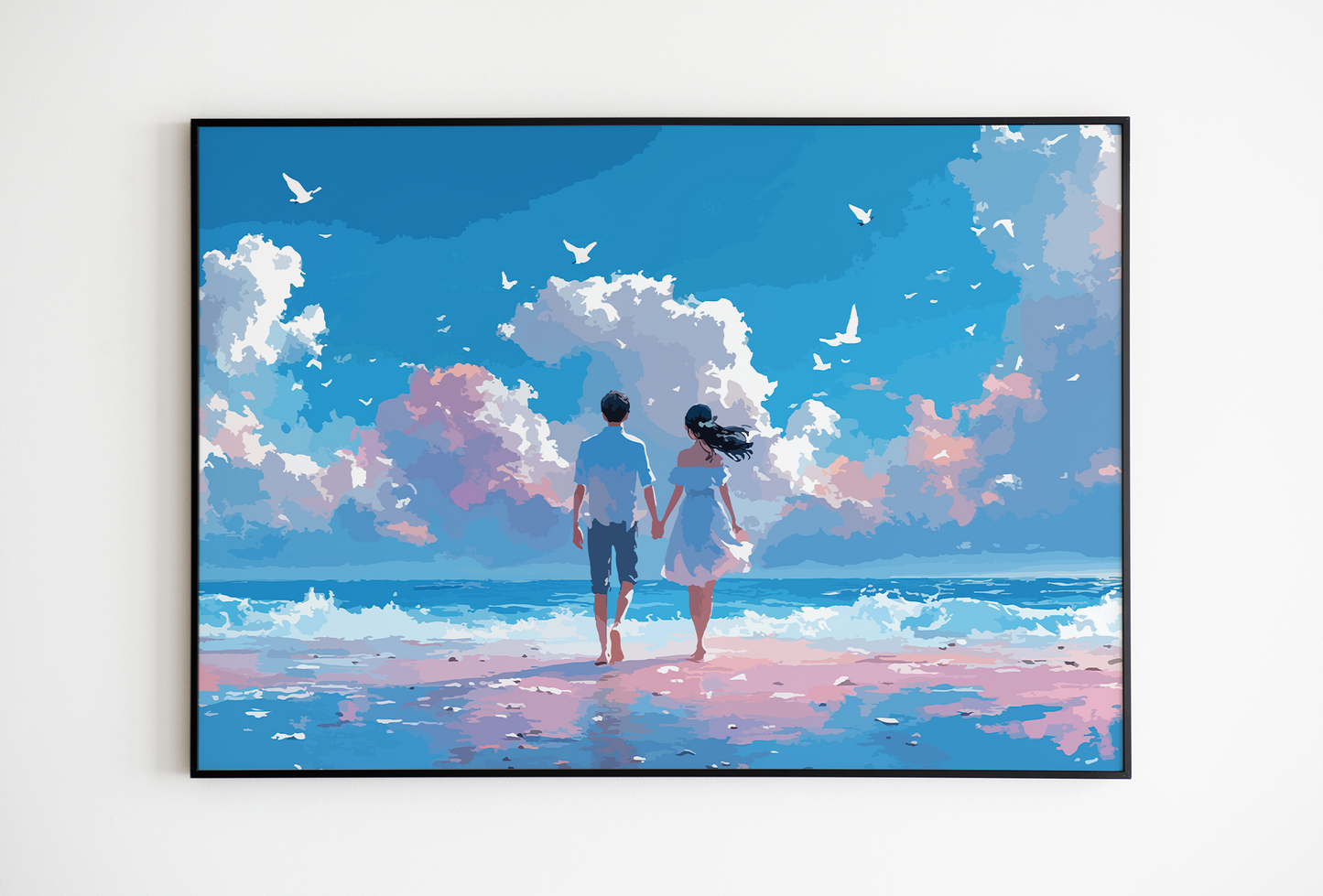 Wall Art Print - COUPLE IN THE BEACH