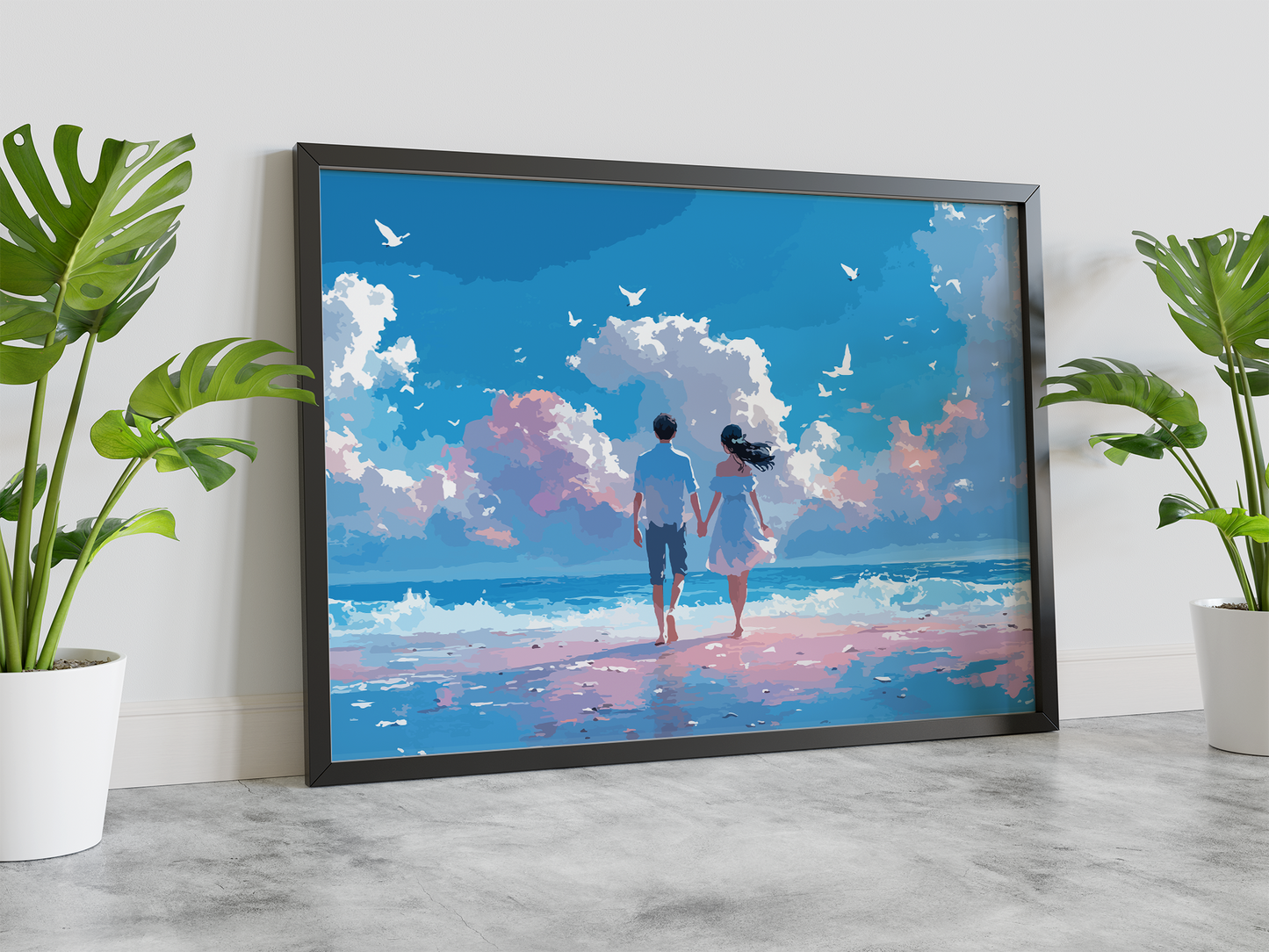 Wall Art Print - COUPLE IN THE BEACH