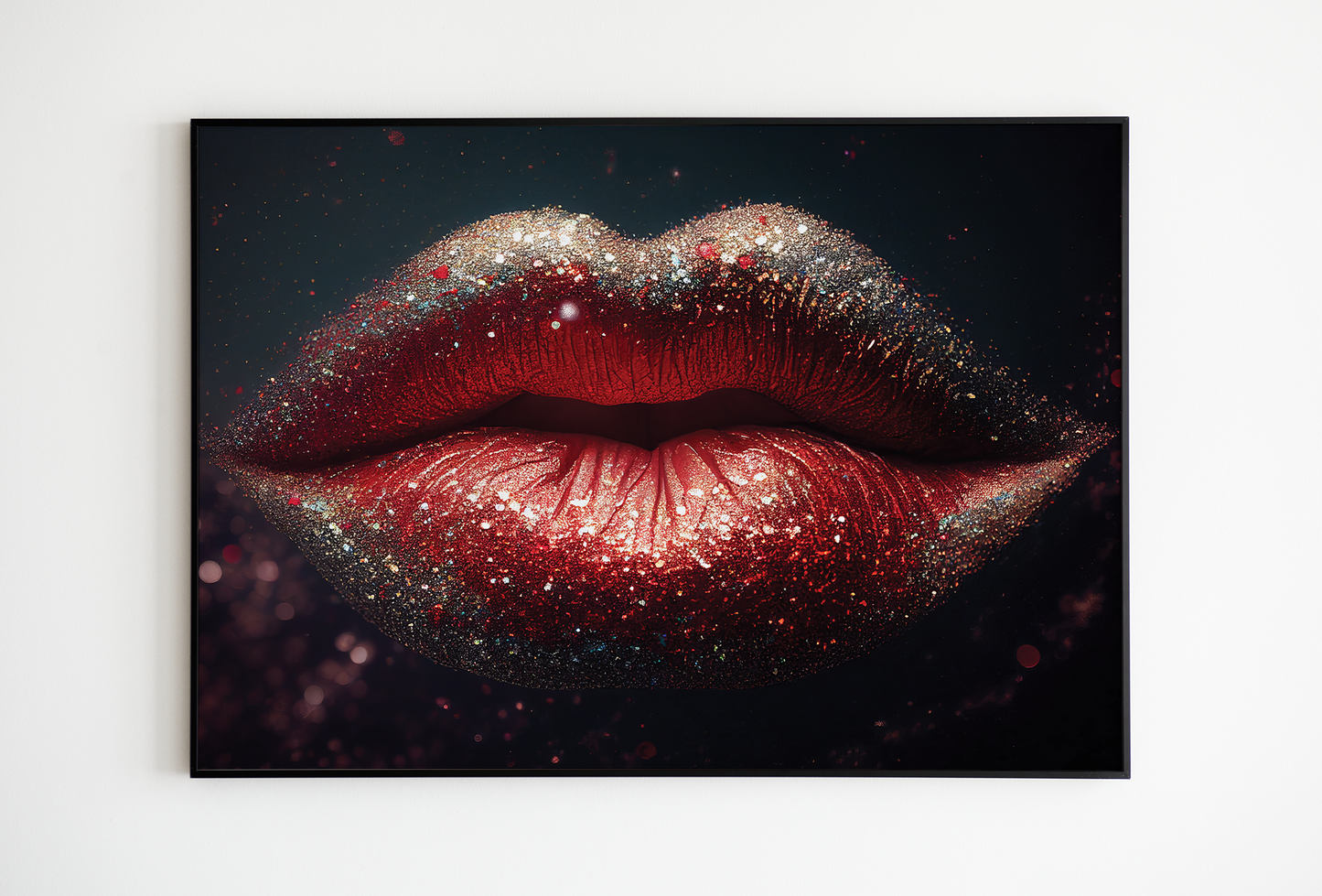 Wall Art Print - DARK RED LIPS