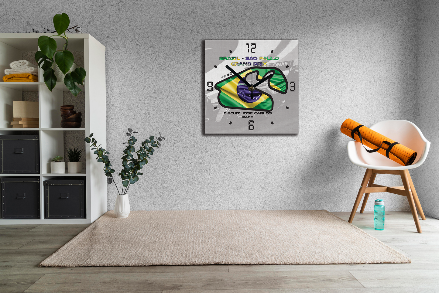 Formula 1 Circuit Canvas Wall Clocks - SAO PAULO