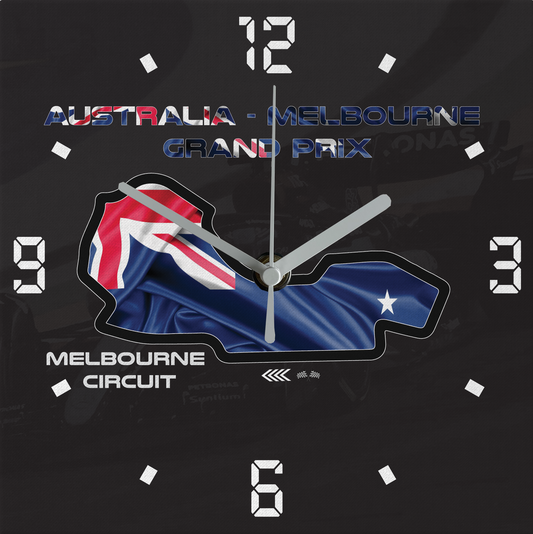 Formula 1 Circuit Canvas Wall Clocks - MELBOURNE