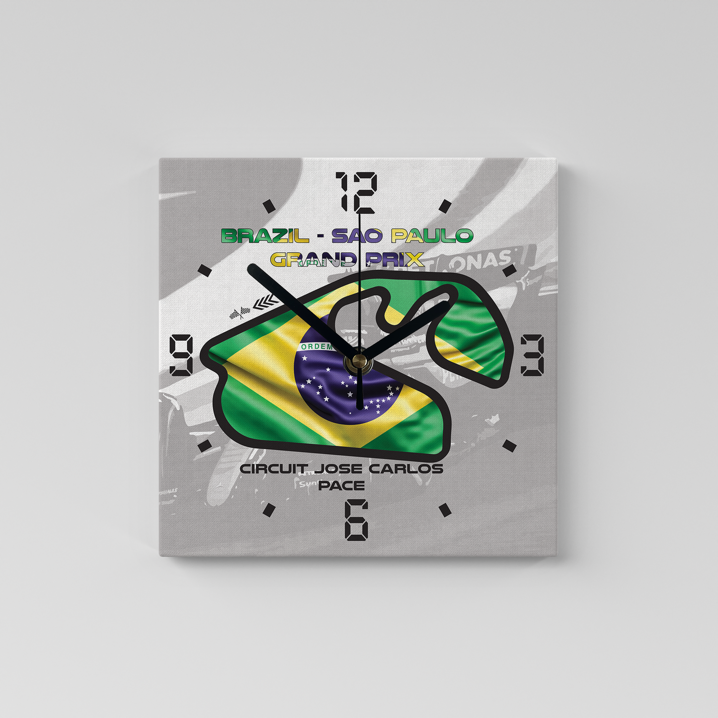 Formula 1 Circuit Canvas Wall Clocks - SAO PAULO