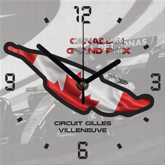 Formula 1 Circuit Canvas Wall Clocks - CANADA