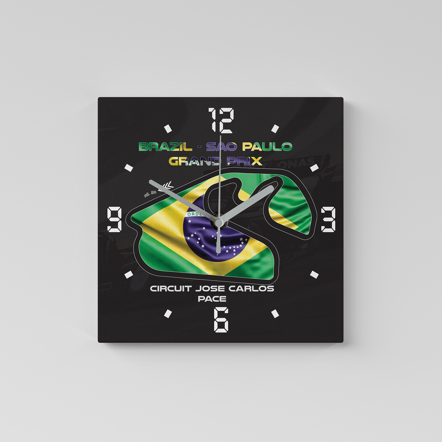 Formula 1 Circuit Canvas Wall Clocks - SAO PAULO