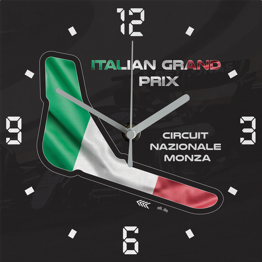 Formula 1 Circuit Canvas Wall Clocks - ITALIA