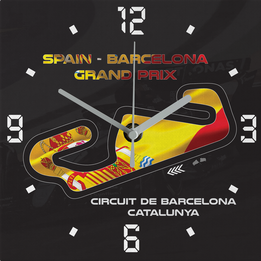 Formula 1 Circuit Canvas Wall Clocks - SPAIN