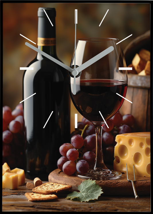 Wall Clock - RED WINE