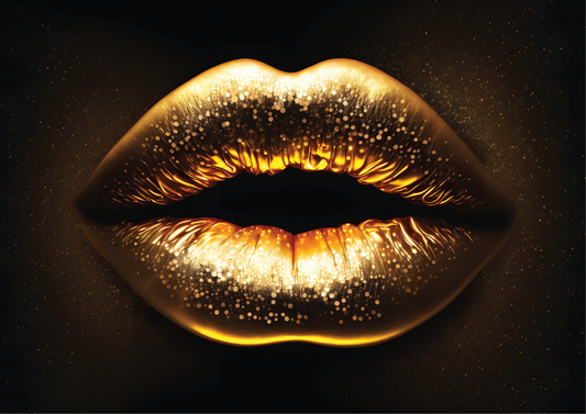 Wall Art Print - GOLDEN LIPS