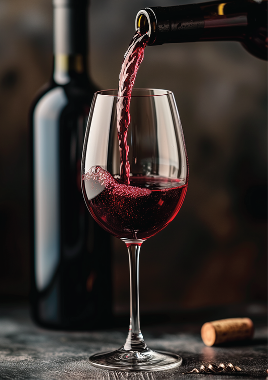 Wall Art Print - GLASS OF RED WINE