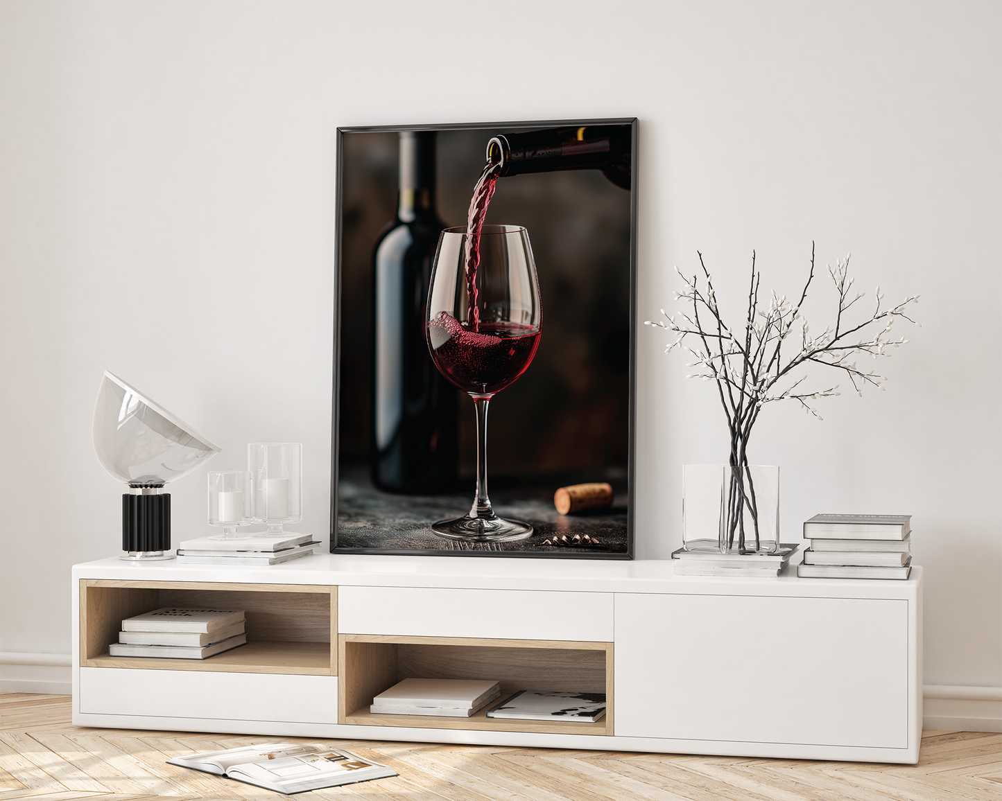 Wall Art Print - GLASS OF RED WINE