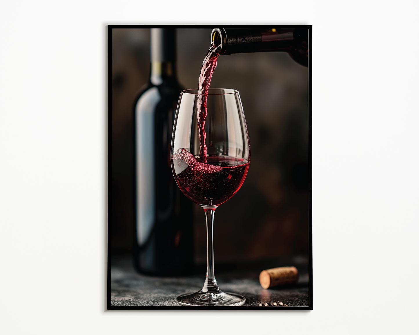 Wall Art Print - GLASS OF RED WINE