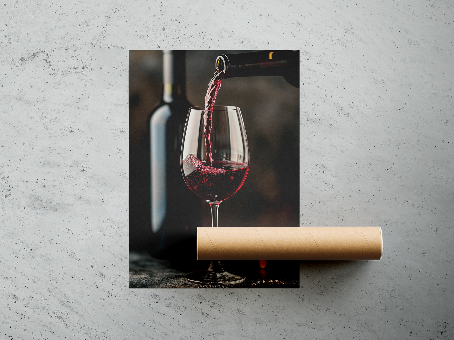 Wall Art Print - GLASS OF RED WINE